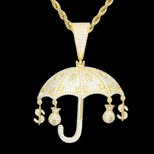 Umbrella Rich Dollar Money Bag Pendant