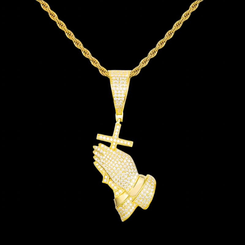 Cross Pray Hand Pendant
