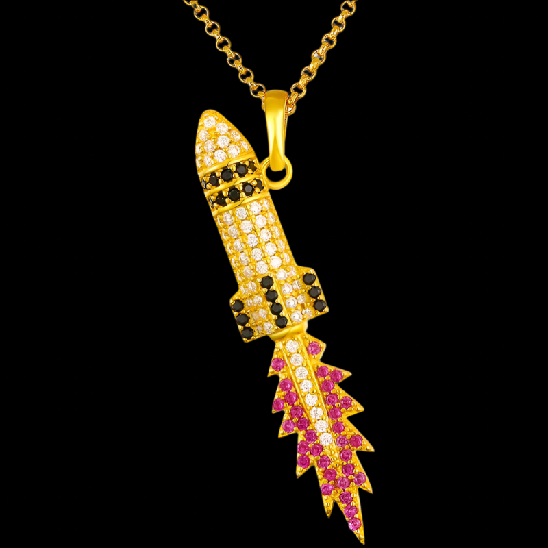 Spaceship Pendant Necklace