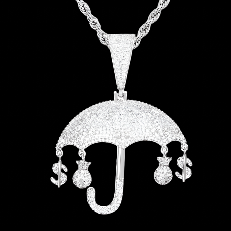 Umbrella Rich Dollar Money Bag Pendant