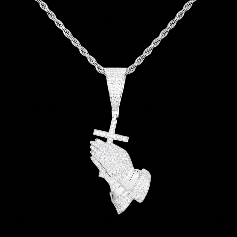 Cross Pray Hand Pendant